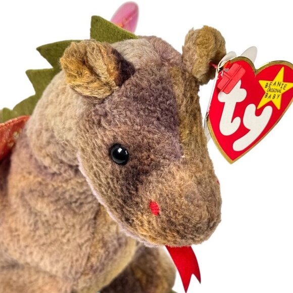 MWT VTG Ty Beanie Baby Scorch The Dragon 1998 Rare Tag Errors Retired - Picture 3 of 13